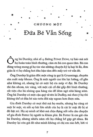 Chương đầu - Harry Potter và Hòn đá Phù thủy