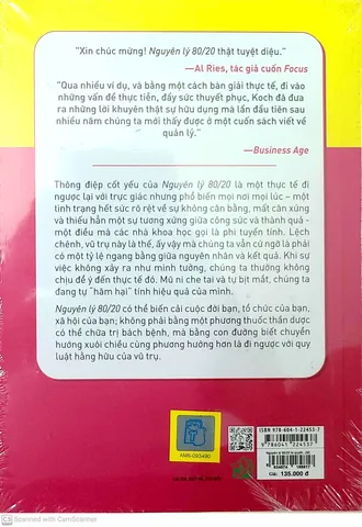 Bìa sau - Nguyên lý 80/20